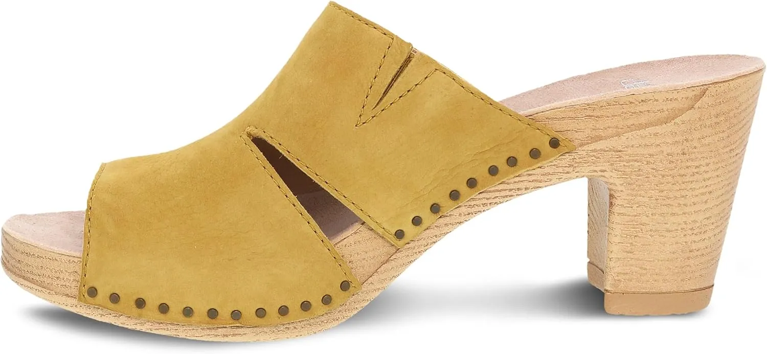 Dansko Tandi Peep Toe Sandal for Women - Soft Leather Treated with Scotchgard for Stain Resistance - Cushioned, Contoured Footbed for All-Day Comfort