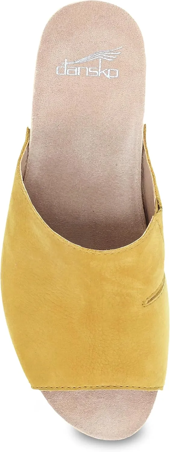 Dansko Tandi Peep Toe Sandal for Women - Soft Leather Treated with Scotchgard for Stain Resistance - Cushioned, Contoured Footbed for All-Day Comfort