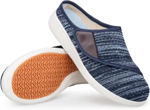 Diabetic Mule for Women Wide Width Clogs Slip on Orthopedic Walking Shoes Summer mesh Neuropathy Slippers Backless Slides with Velcro