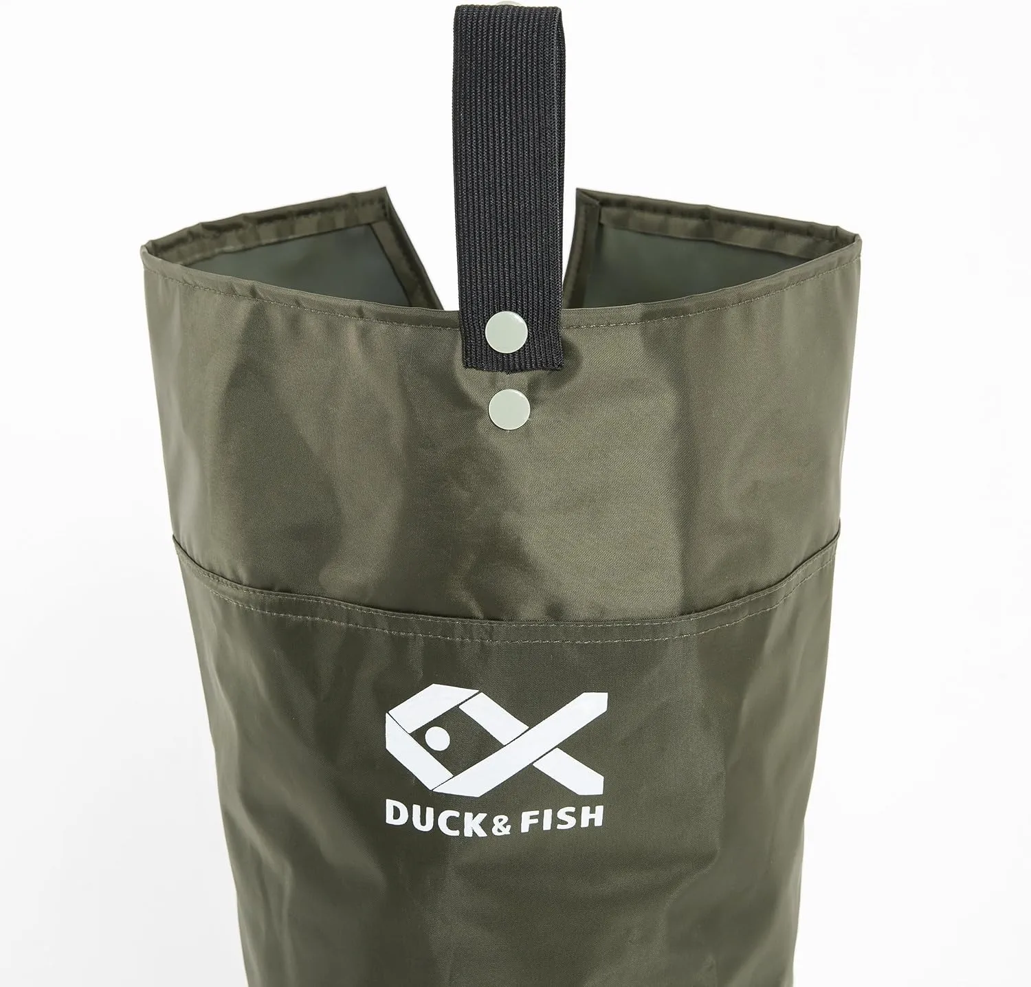 Duck and Fish Green Fishing Wader Hip Boots with Cleated Outsole