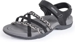 EQUICK Women Hiking Sandals Comfortable Walking Hook Loop Strap Sandals Beach Vacation Casual Sport Sandal