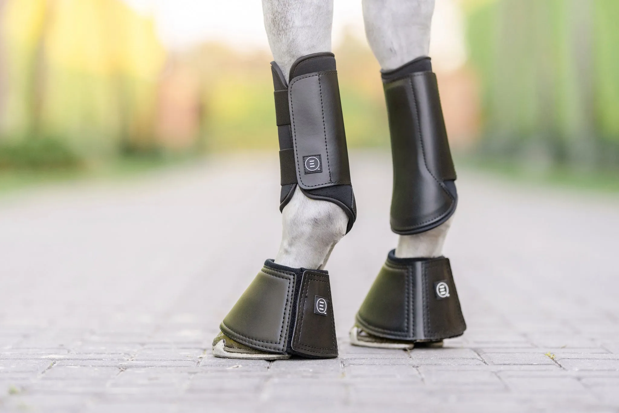 EquiFit Velcro Bell Boot w/ Fleece Rolled Top | 11269 | Black |