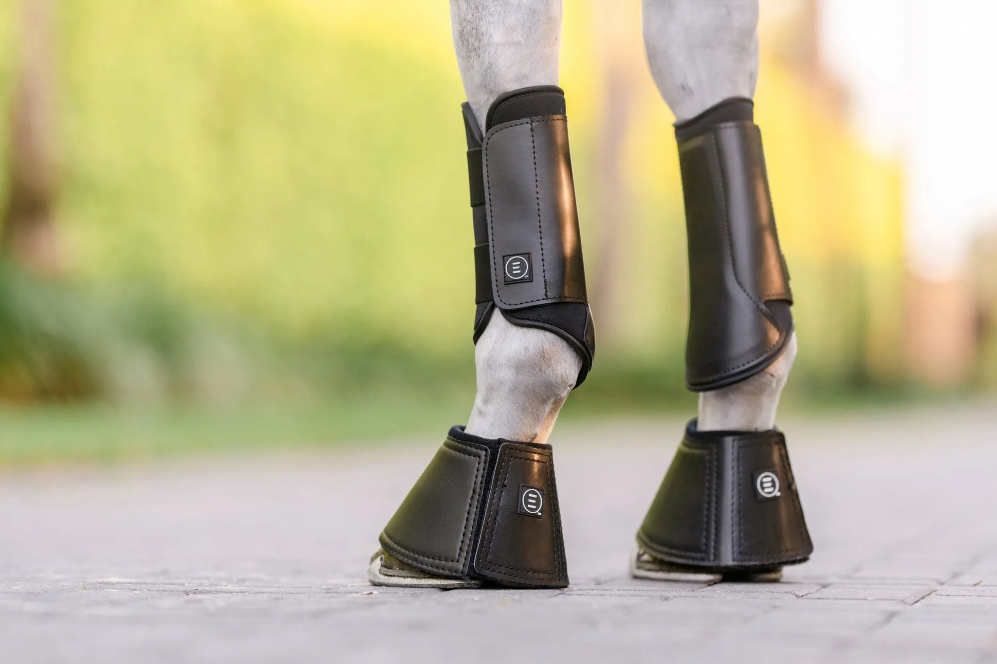 EquiFit Velcro Bell Boot w/ Fleece Rolled Top | 11269 | Black |