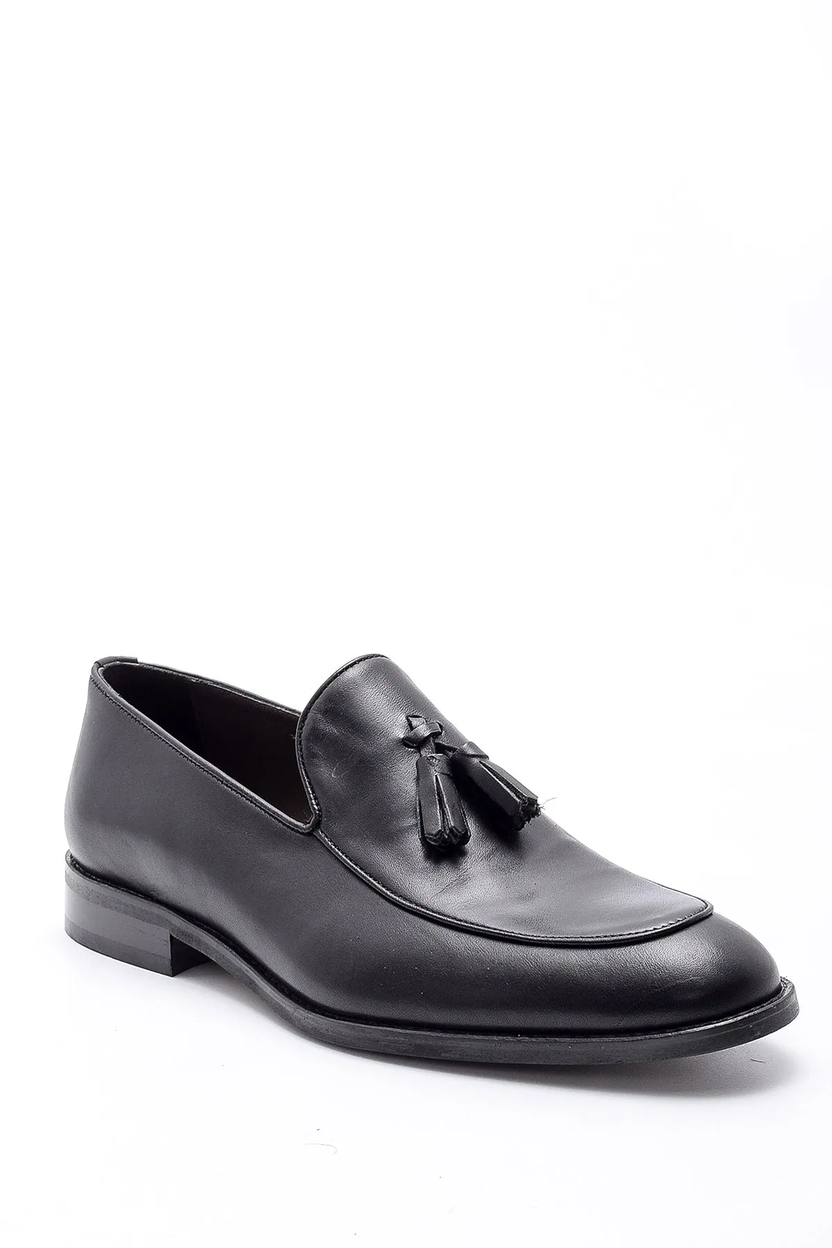 Erkek Püskül Detaylı Deri Loafer