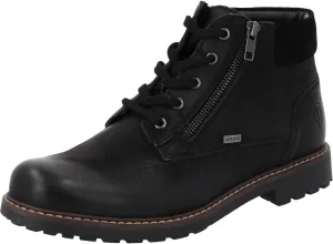 Fernor Men's Ankle Boots - Warm Lined Leather Boots with Ultra-Tex Membrane & Double Zip - Weatherproof Winter Shoes Made of Real Leather