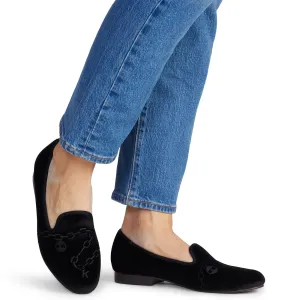Filigree Loafer - Black Velvet
