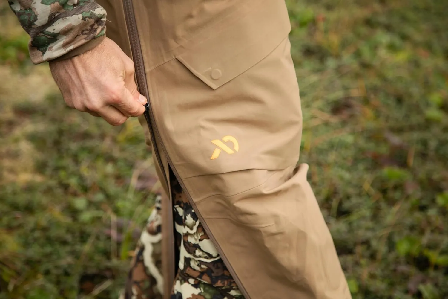 First Lite Men's Omen Stormshelter Pant - Waterproof Durable Camo Hunting Rain Pants