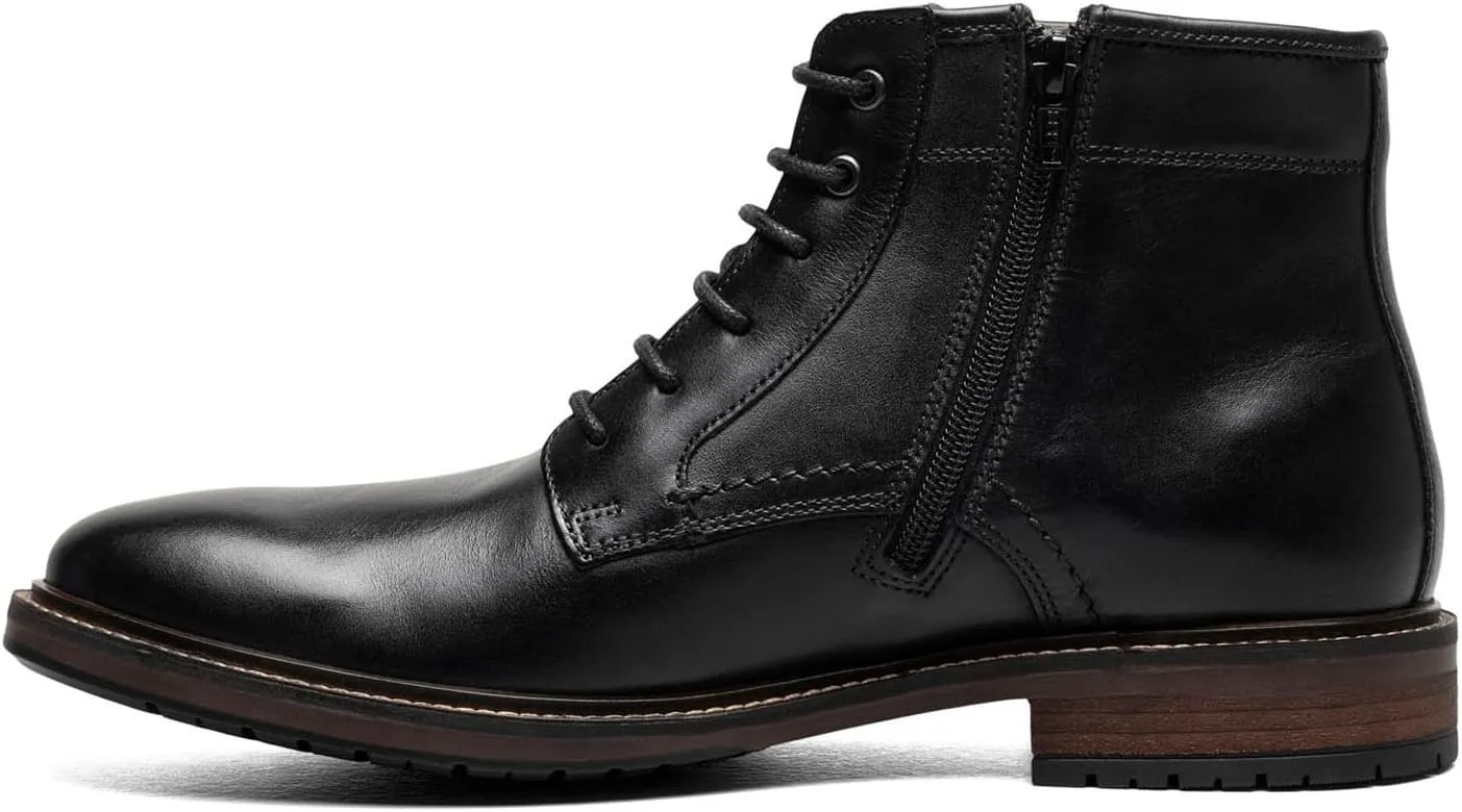 Florsheim Mens, Forge Plain Toe Lace Boot Black