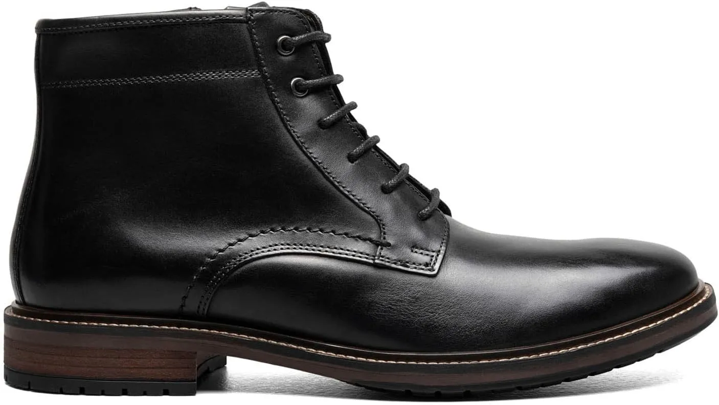 Florsheim Mens, Forge Plain Toe Lace Boot Black