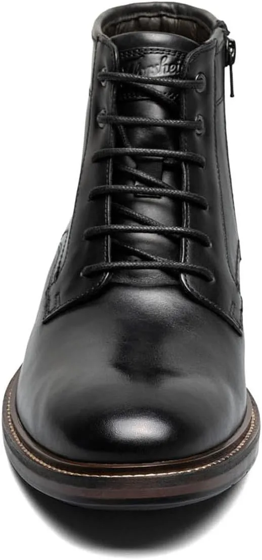 Florsheim Mens, Forge Plain Toe Lace Boot Black