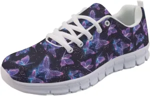 FOR U DESIGNS Vintage Rose Floral Print Women's Fashion Sneaker Comfortable Walking Running Shoes