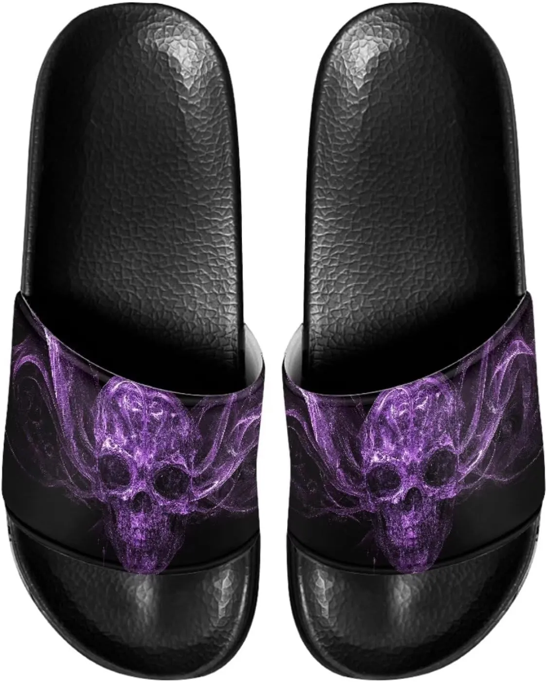Forchrinse Black Cat Music Note Womens Causal Slide Sandals,Soft Non Slip Open Toe Slippers Flip Flop EVA Flat Sandals