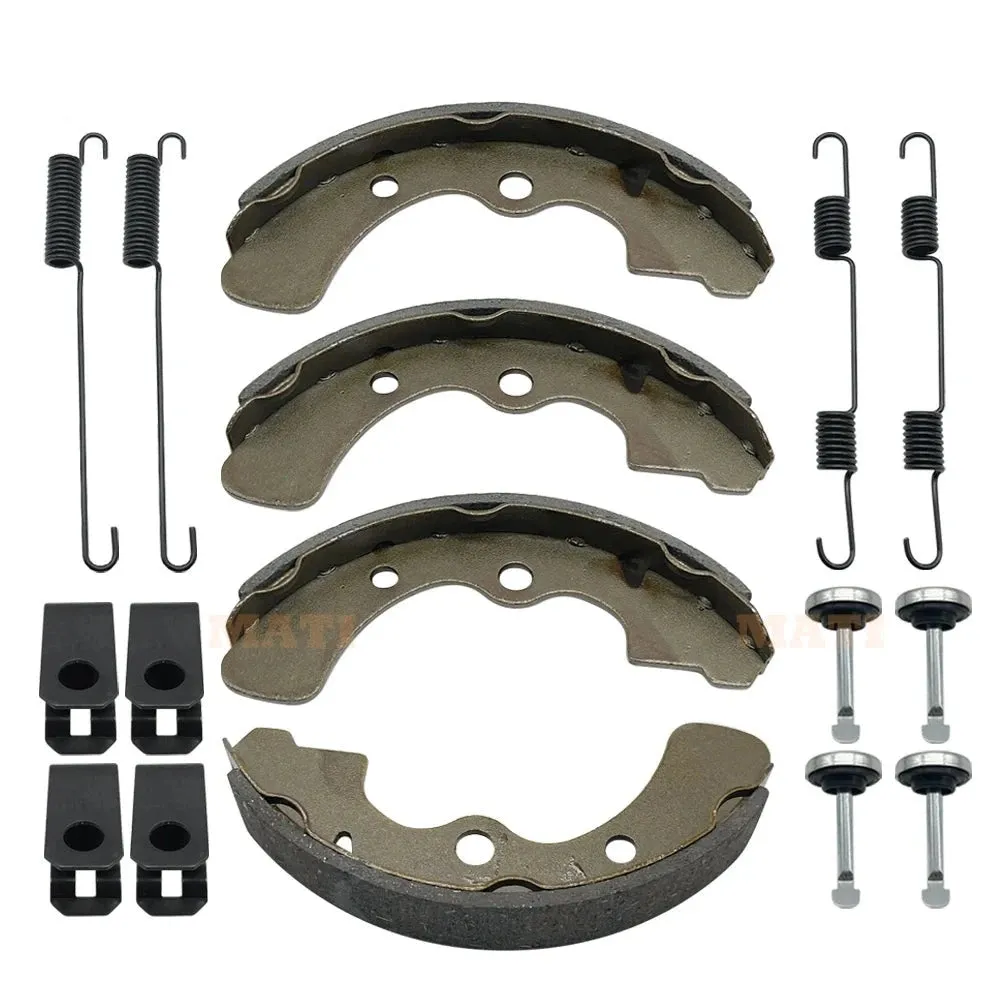 Front Brake Shoes, Springs, and Pins for Kawasaki Mule 3000 3010 3020 4000 4010 KAF620 KAF950 Diesel 2001-2021 41048-1134