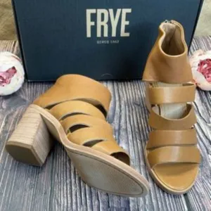Frye Cognac (Brown) Leather Tash Cut Out Bootie 6M