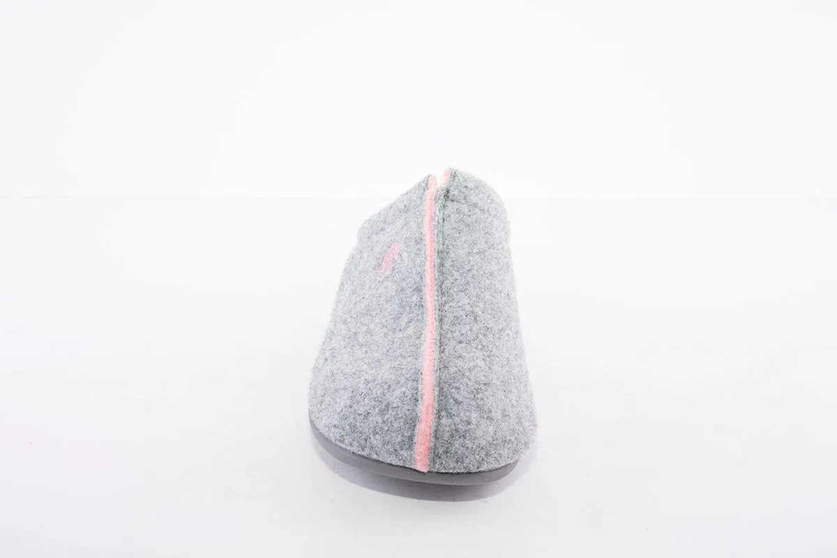 GARZON - 7252.279 FLAT MULE SLIPPER - GREY/PINK