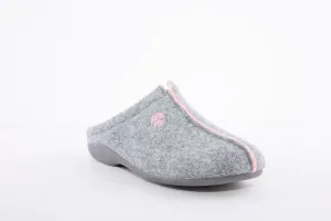 GARZON - 7252.279 FLAT MULE SLIPPER - GREY/PINK