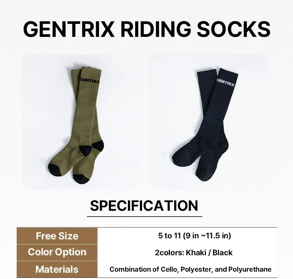 Gentrix Equestrian Riding Socks- Durable, Anti-Slip Comfort Riding Socks Anti-Friction Design Ideal Stylish Running Socks