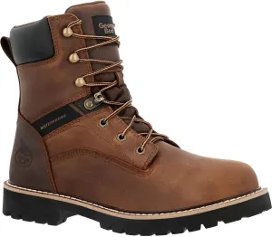 Georgia Boot Mens Core 37 8 Inch Steel Toe Work Safety Shoes Casual - Brown