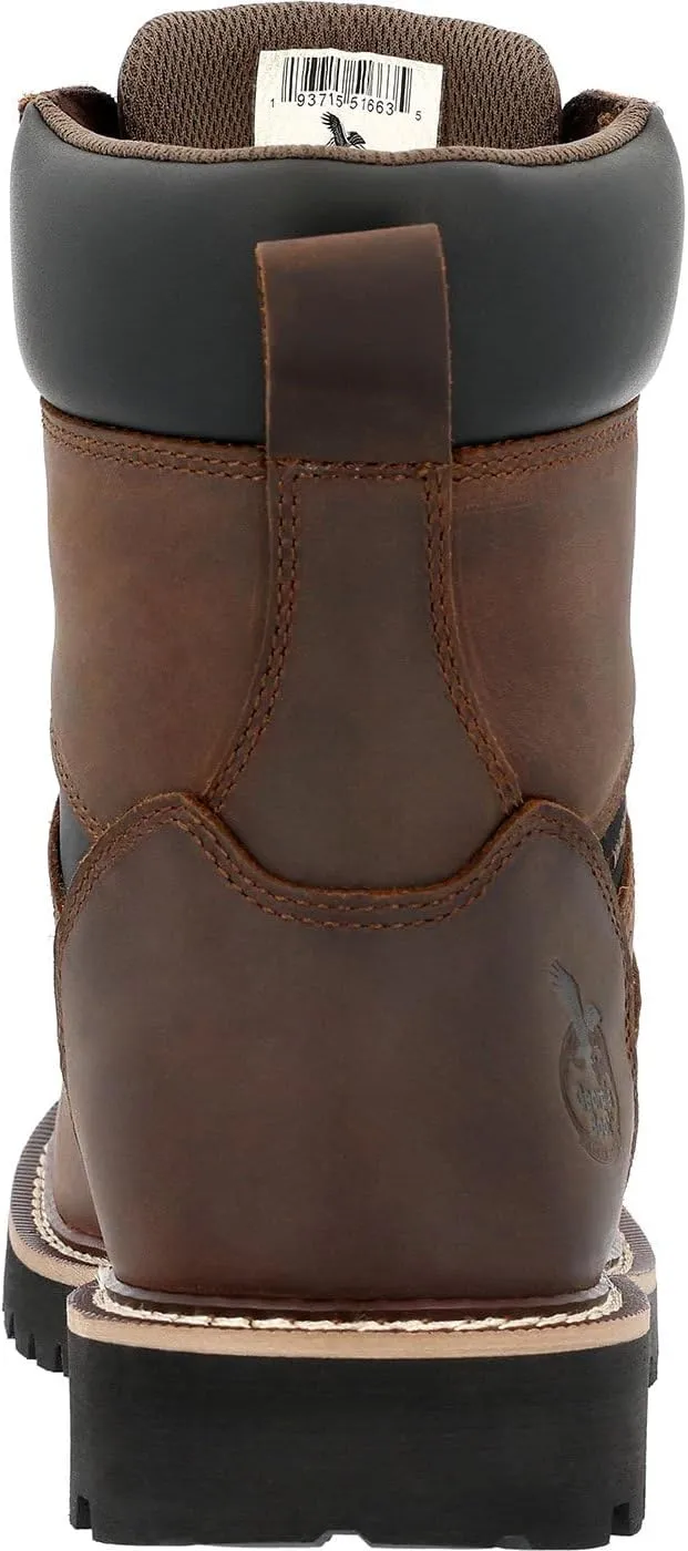 Georgia Boot Mens Core 37 8 Inch Steel Toe Work Safety Shoes Casual - Brown