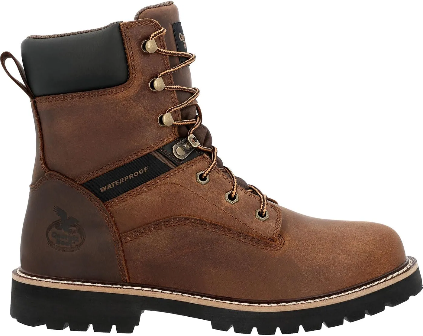 Georgia Boot Mens Core 37 8 Inch Steel Toe Work Safety Shoes Casual - Brown