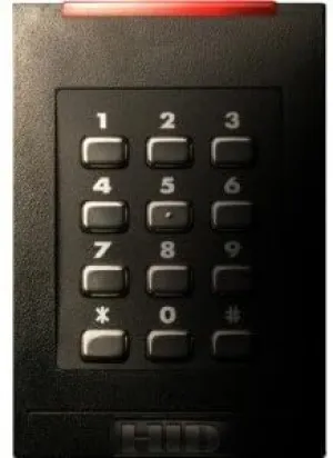 HID 6130 iCLASS RK40 Smart Card Reader With Keypad - 6130BKN000000