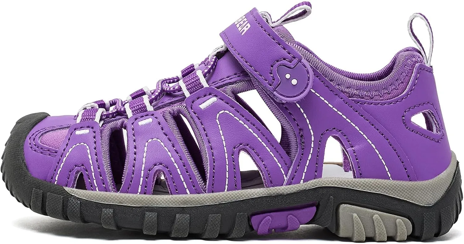 HOBIBEAR Boys Girls Sport Water Sandals Closed-Toe Outdoor(Toddler/Little Kid/Big Kid)