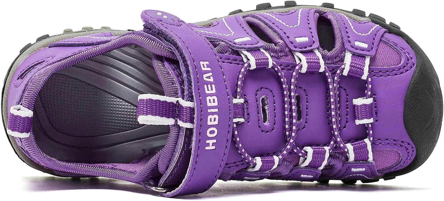 HOBIBEAR Boys Girls Sport Water Sandals Closed-Toe Outdoor(Toddler/Little Kid/Big Kid)