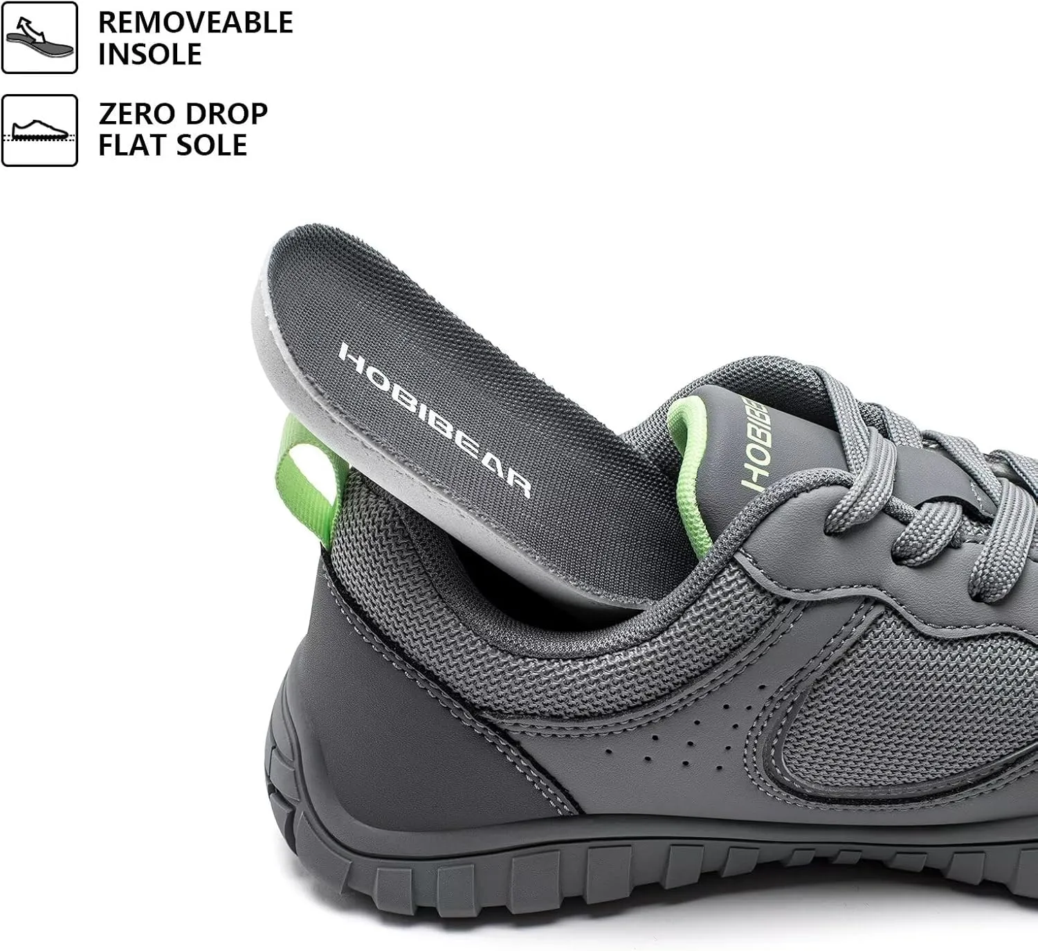 HOBIBEAR Womens Barefoot Shoes| Wide Toe Box| Comfortable Trail Running Sneaker