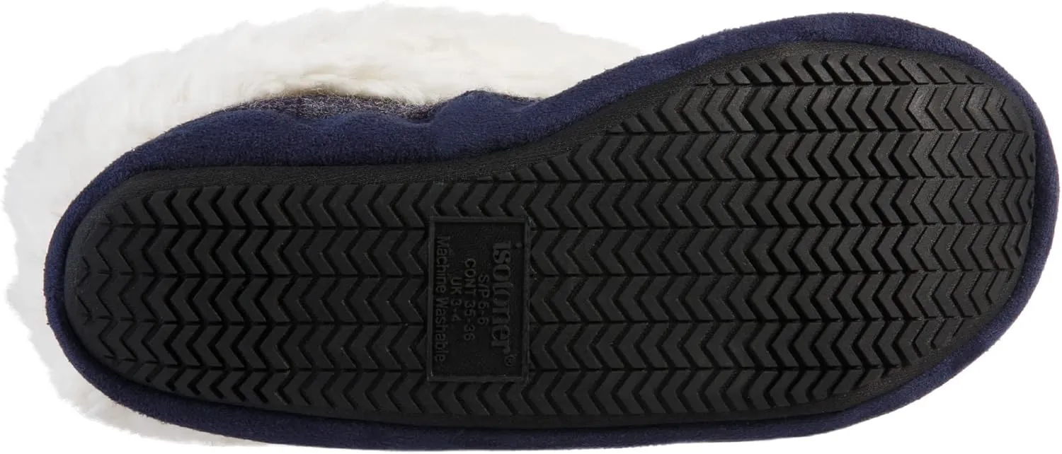 isotoner Women's Recycled Comfort Memory Foam Heather Knit Marisol Boot Slippers