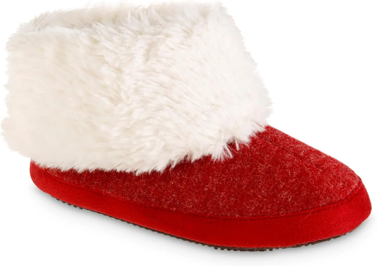 isotoner Women's Recycled Comfort Memory Foam Heather Knit Marisol Boot Slippers