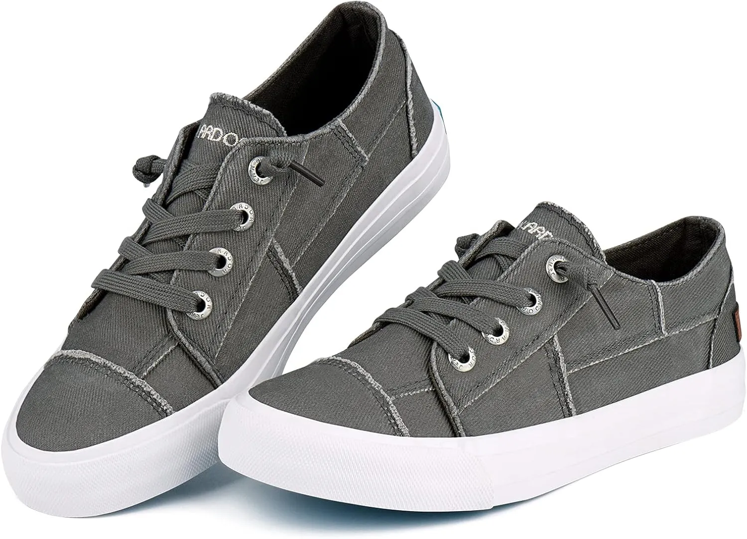 JENN ARDOR Slip On Canvas Shoes for Women Low Top Fashion Sneakers Comfortable Walking Flats