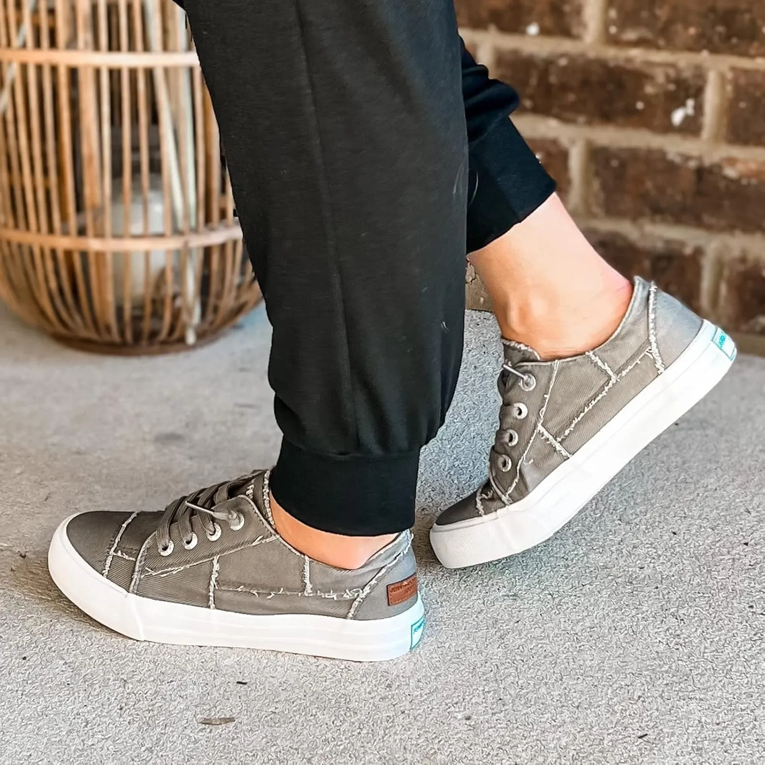 JENN ARDOR Slip On Canvas Shoes for Women Low Top Fashion Sneakers Comfortable Walking Flats