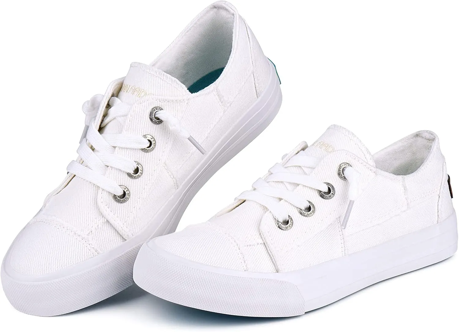 JENN ARDOR Slip On Canvas Shoes for Women Low Top Fashion Sneakers Comfortable Walking Flats