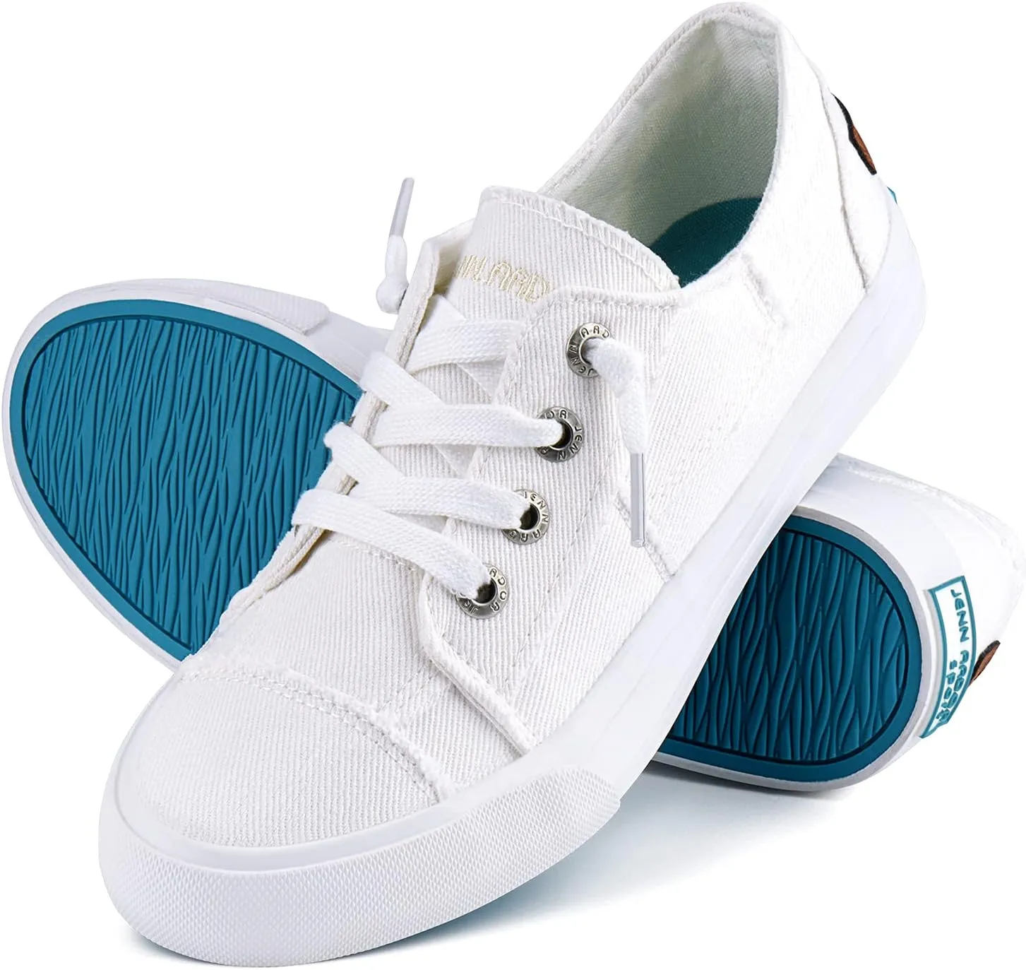 JENN ARDOR Slip On Canvas Shoes for Women Low Top Fashion Sneakers Comfortable Walking Flats