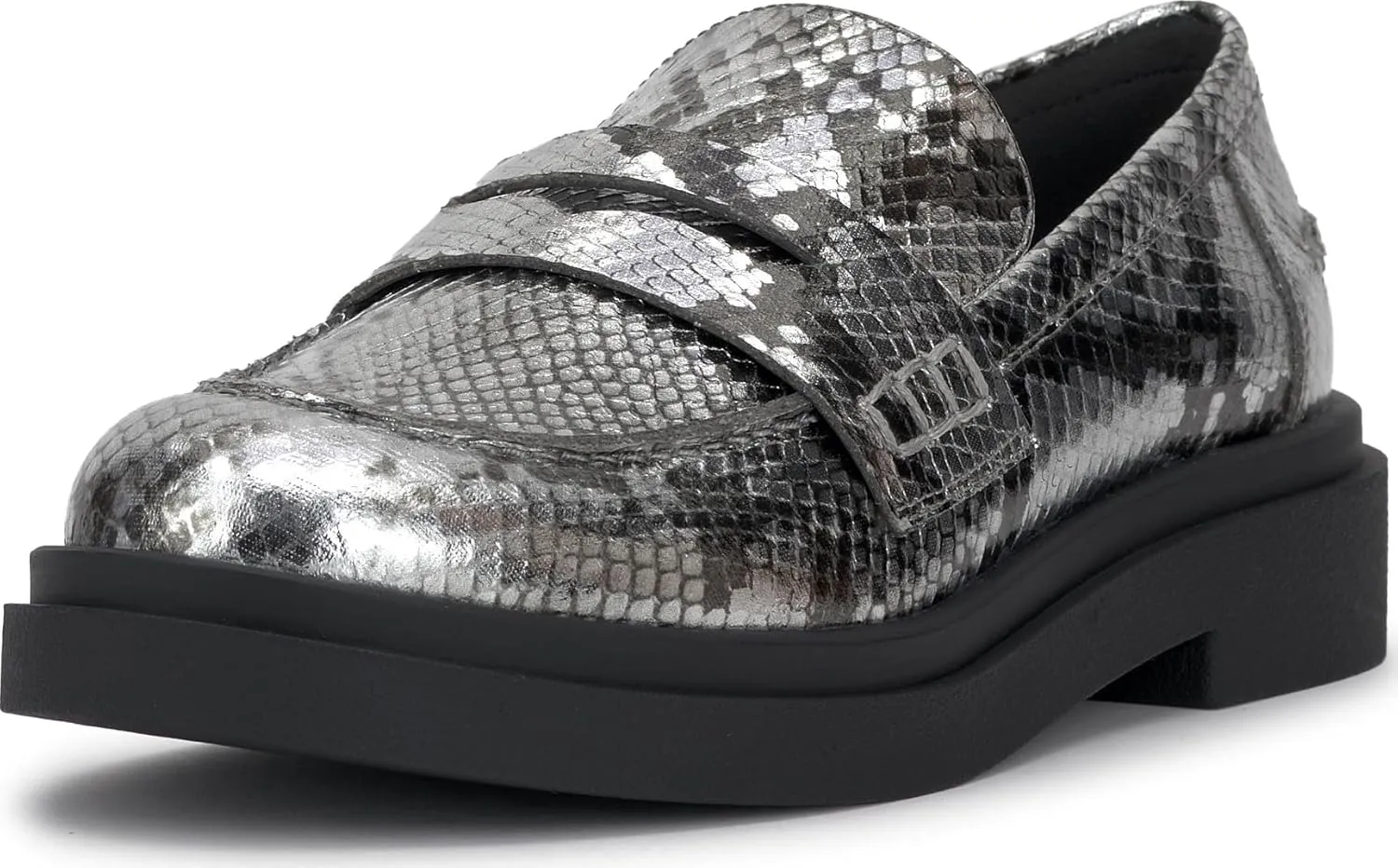 Jessica Simpson Women's Xuris Loafer Flat, Chrome, 9.5