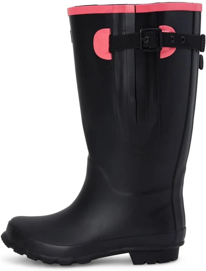 Jileon Extra Wide Calf Rain Boots - Ideal for Wide Feet, Ankles & Calves - Fit 16 to 23” Calves - Durable & Waterproof