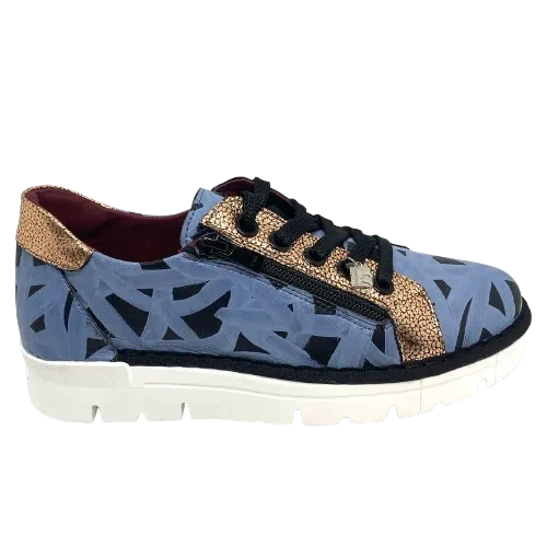Jose Saenz Eva Sneaker - Blue/Black/Bronze