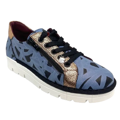Jose Saenz Eva Sneaker - Blue/Black/Bronze