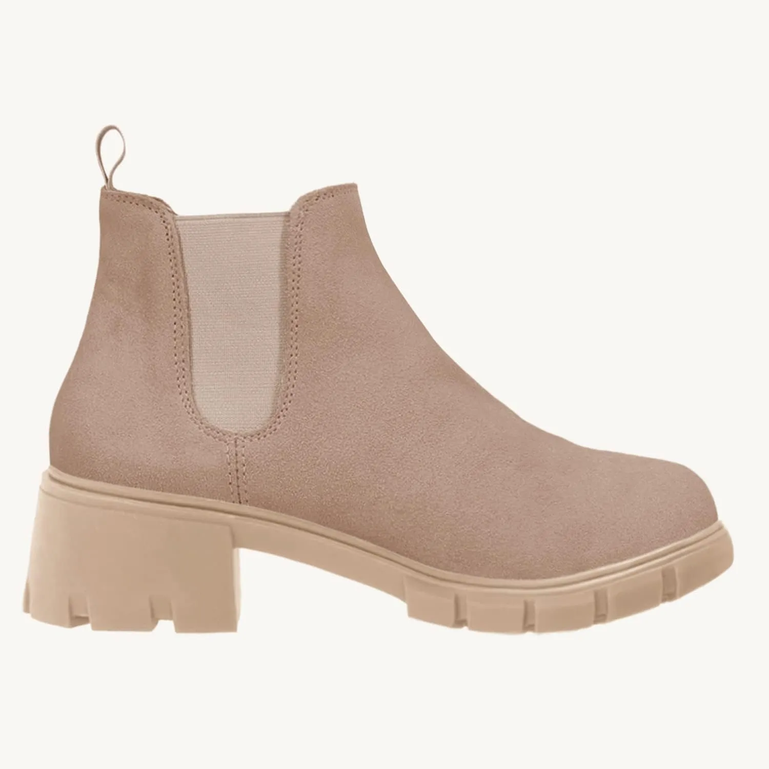 Juliet Holy Boys Girls Ankle Boots Platform Chunky Block Heel Slip On Lug Sole Chelsea Booties for Toddler Little Big Kid