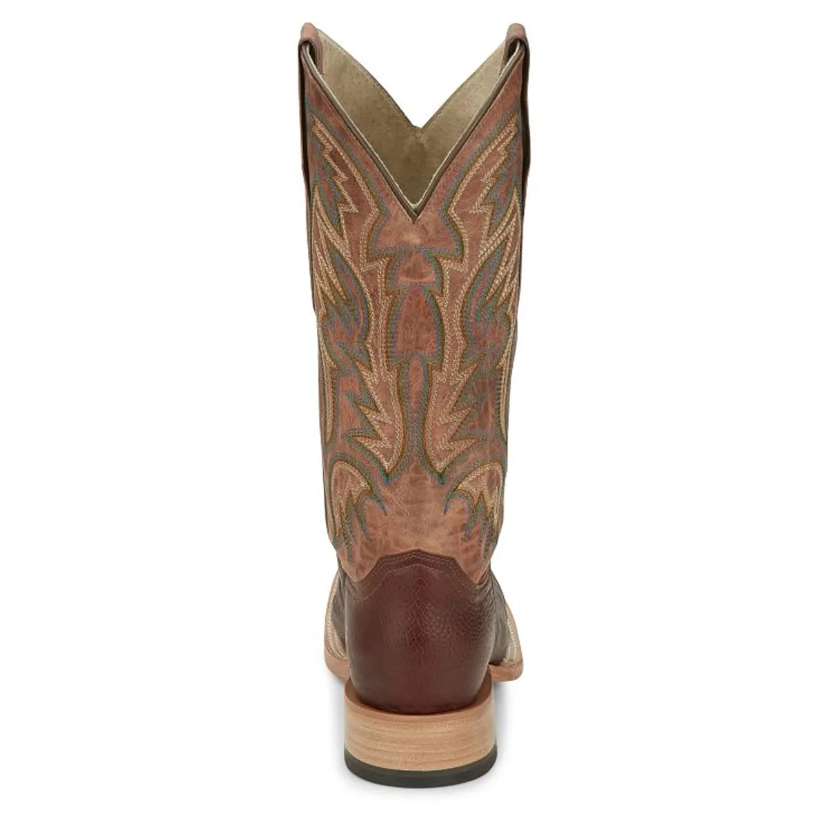 Justin Back Men Footwear Cowboy/Western King - Three Bars-Smooth Otrich Color Brandy (#AQ8141)