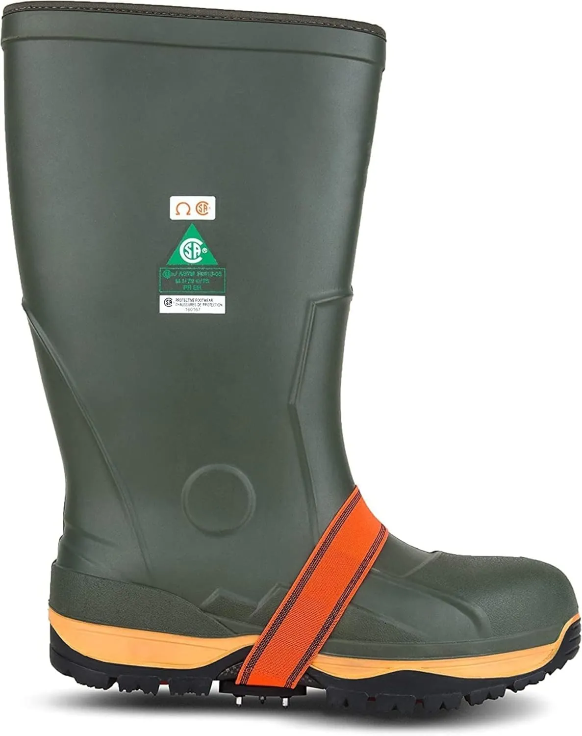 K1 Mid-Sole Ice Cleats for Men & Women - Rotatable Traction Aids For Winter Snow - Hi Vis - High Profile