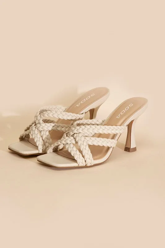 KELLAN-S DOUBLE CROSS BRAIDEDE HEELS