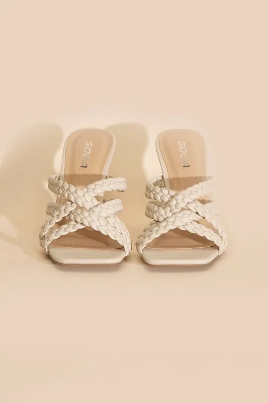 KELLAN-S DOUBLE CROSS BRAIDEDE HEELS