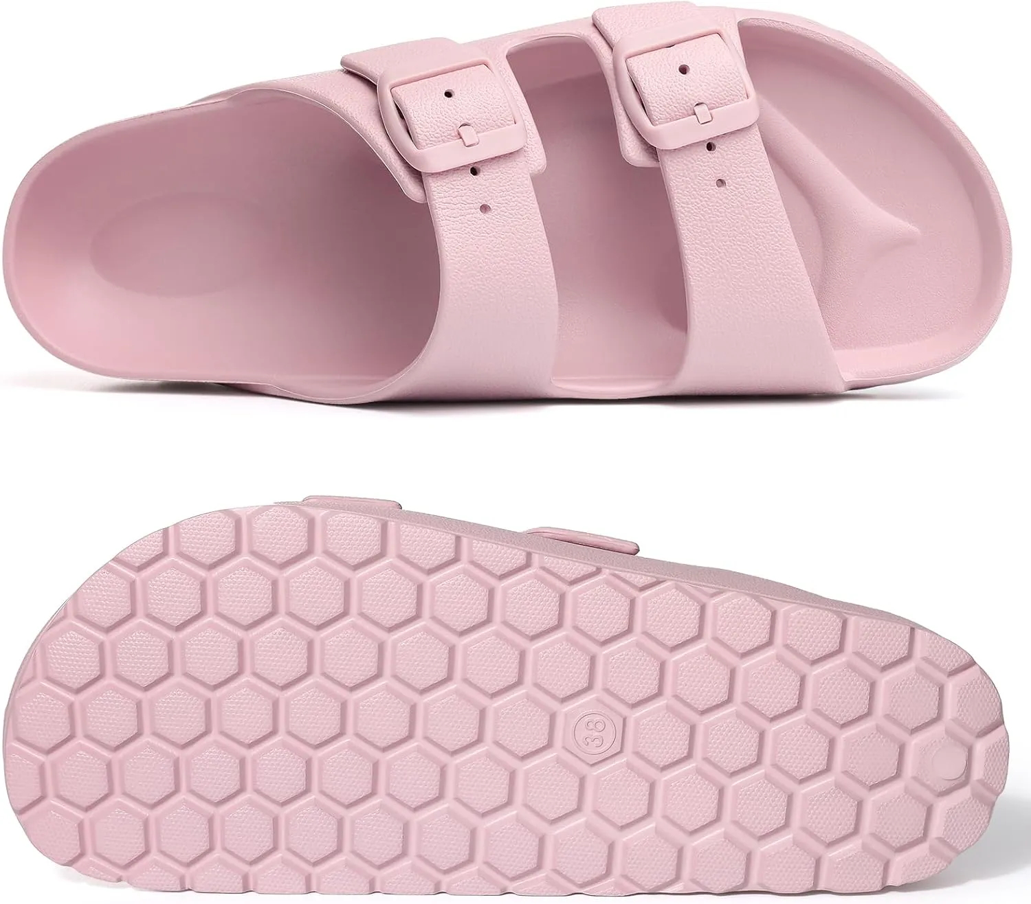 KIDMI Women's Comfortable EVA Sandals with Medium Arch Support, Adjustable Buckle Summer Beach Slide Sandal