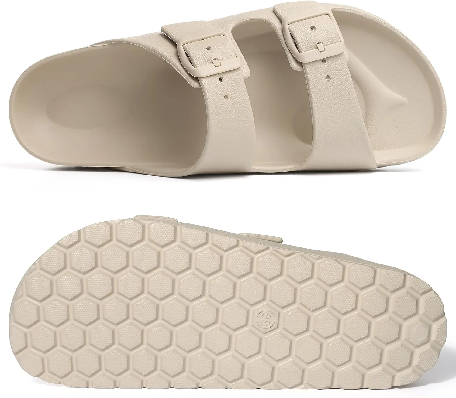KIDMI Women's Comfortable EVA Sandals with Medium Arch Support, Adjustable Buckle Summer Beach Slide Sandal