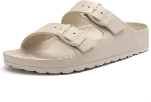 KIDMI Women's Comfortable EVA Sandals with Medium Arch Support, Adjustable Buckle Summer Beach Slide Sandal
