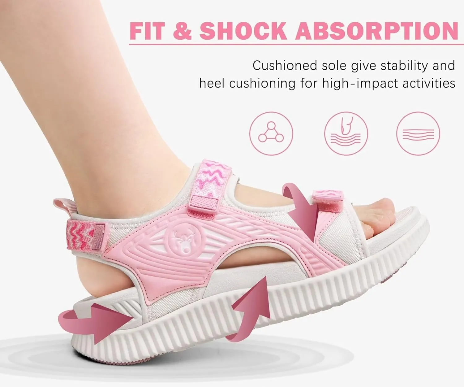KuaiLu Womens Orthopedic Walking Sandals Recovery Sport Outdoor Hiking Water Sandles Thick Athletic Cushion Adjustable Strap Sandals with Comfortable Plantar Fasciitis Arch Support