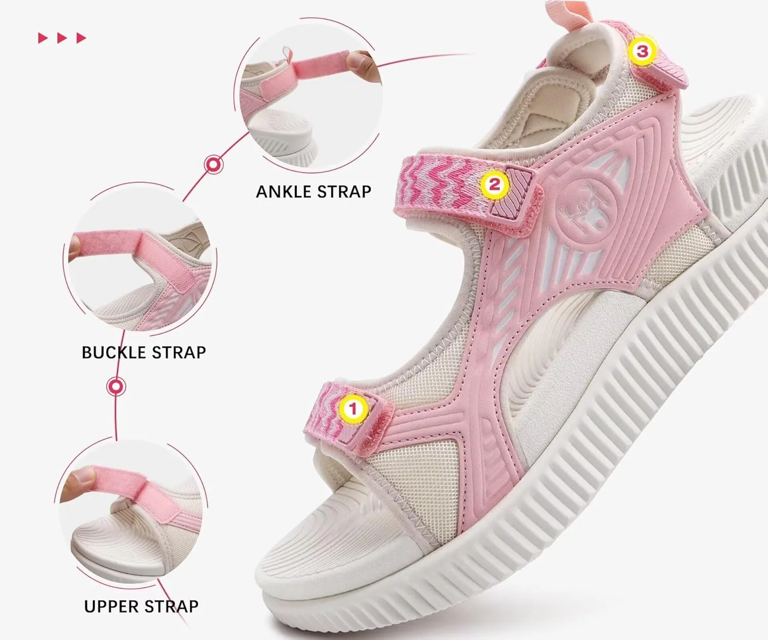 KuaiLu Womens Orthopedic Walking Sandals Recovery Sport Outdoor Hiking Water Sandles Thick Athletic Cushion Adjustable Strap Sandals with Comfortable Plantar Fasciitis Arch Support