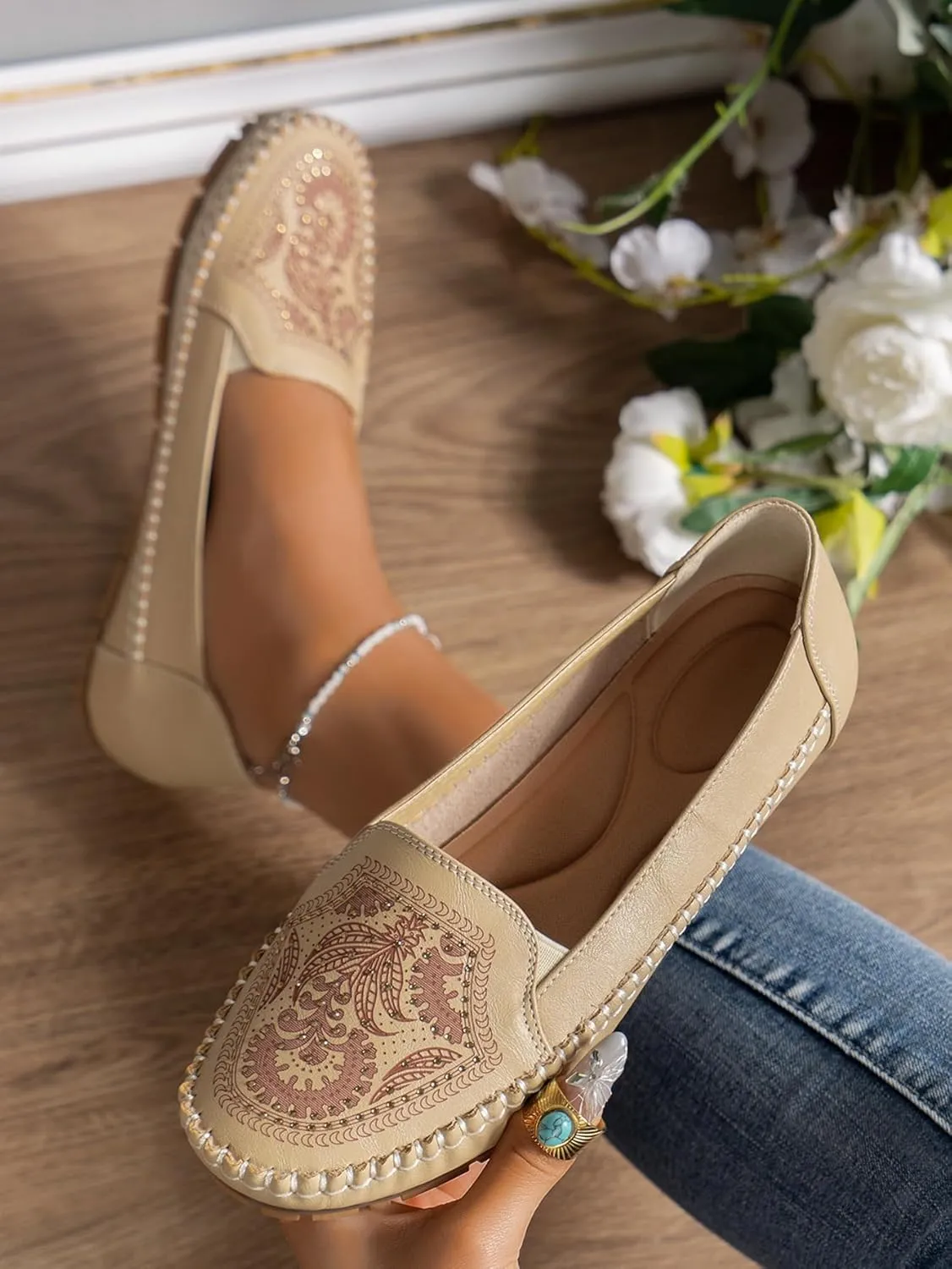Loafers for Women Leather Business Casual Shoes Comfortable Lightweight Penny Loafers Slip On Work Flats Moccasins Driving Boat Shoes