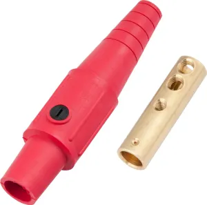 Marinco CLS2FB-C CLS Cam Type, Series 16 Inline, Single Pin Connector, 400 Amp, 600 Volt, 6 - #2 AWG, Female - Red (C)